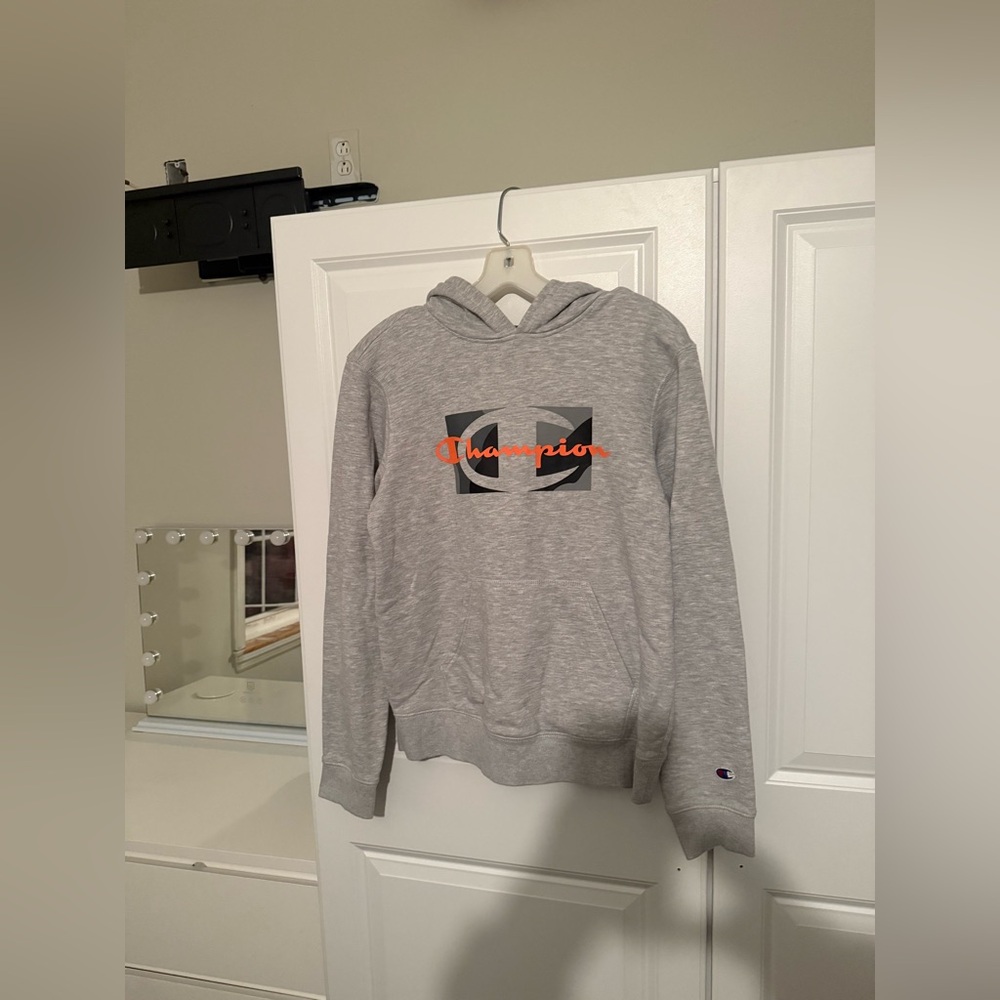 boys grey and orange champion sweatshirt